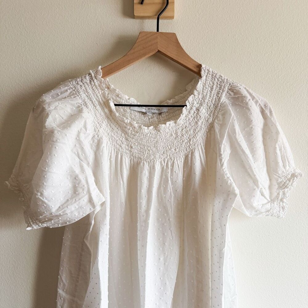 Hill House Caroline Swiss Dot Nap Dress Size XS - Picture 4 of 7